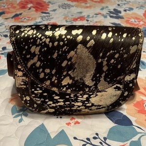 Black and Gold Myra Crossbody Bag